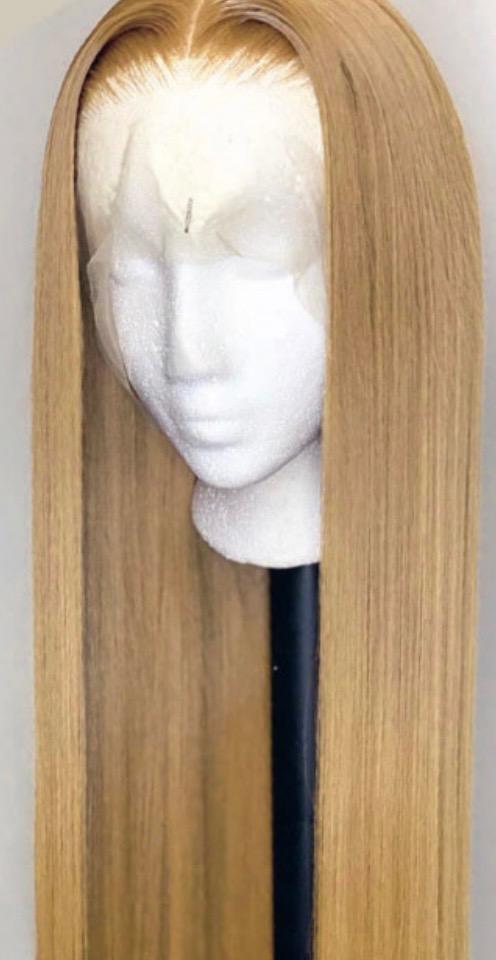 Honey Blonde Lace Front Wig #27 Color Ombre Human Hair Wigs
