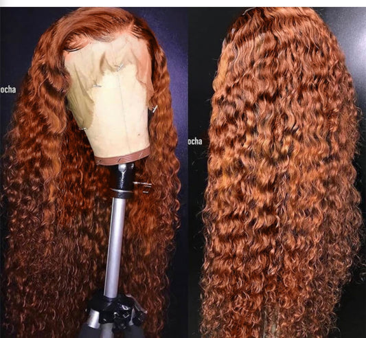 Ginger Lace Front Wigs Human Hair Wigs Pre Plucked Hair